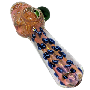 5" Heavy Gold Fumed Dot Art Hand Pipe - (Pack of 2) [RKB40]