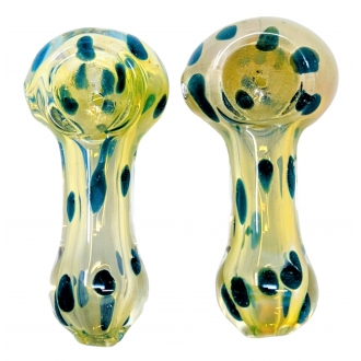 2.5" Silver Fumed Dot Art Hand Pipes (Pack of 2) - [RKD04]