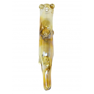 6.5" Gold Fumed Dog Animal Hand Pipe - [RKGS46]