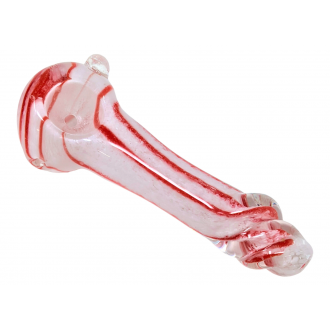 3.5" Frit Swirl Line Twisted Mouth Spoon Hand Pipe - (Pack of 2) [RKGS50]