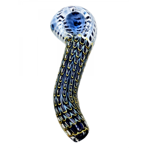 5" Air Trap Double Tube Peacock Color Hand Pipe - [RKGS51]