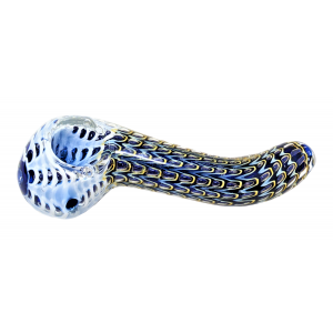5" Air Trap Double Tube Peacock Color Hand Pipe - [RKGS51]