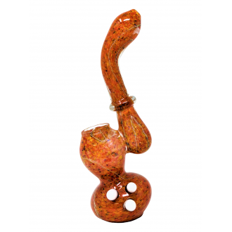 7" Mix Frit Art Bubbler Hand Pipe - [RKGS52]