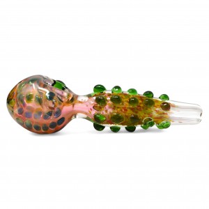 5.5" Gold Fumed Multi Marble Frit Art Hand Pipe (Pack of 2)