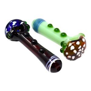 5" Dotted Head Slime Tube Spoon Hand Pipe (Pack of 2)