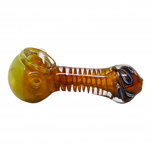 3.25" Assorted Inner Gold Spiral Color Head Hand Pipe (Pack of 2) [SDK556]