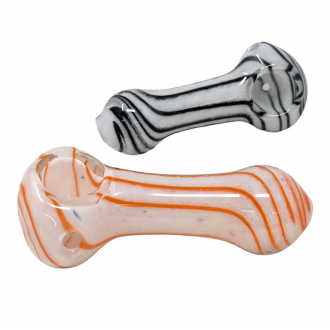 3.25" Stripes Art Hand Pipe (Pack of 2) - [SDK643]