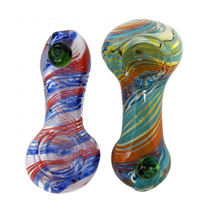 3.25" Twisted Design Spoon Hand Pipe (Pack of 2) - [SDK645]