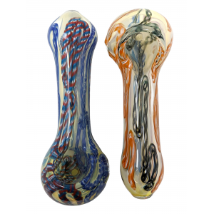 4.5" Twisted Design Fumed Hand Pipe (Pack of 2) - [SDK647]