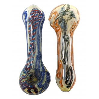 4.5" Twisted Design Fumed Hand Pipe (Pack of 2) - [SDK647]