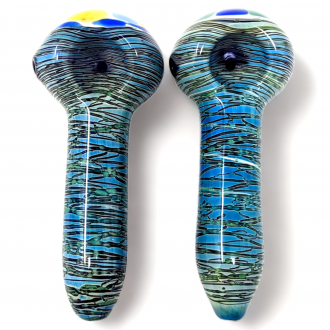 4.5" Oceanic Hues Spoon Hand Pipe - 2Pk [SDK669]