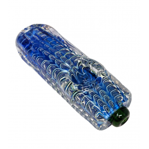 5" Gold Fumed Art Double Glass Hand Pipe [SG2942]