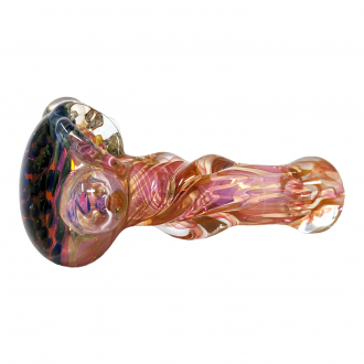 5" Gold Fumed Art Honeycomb Hand Pipe [SG3278]