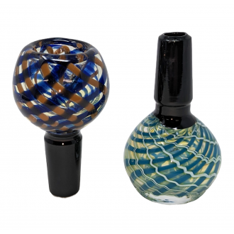 14mm Net Artwork Bowl With Black Tube Joint (Pack Of 2) [SG3328]