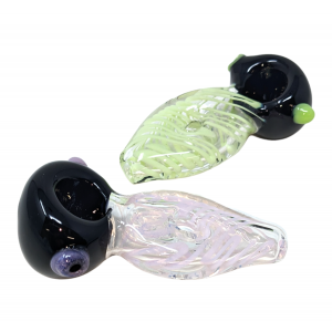 3.5" Slyme Color Hand Pipe With Black Tube head (Pack Of 2) [SG3331]