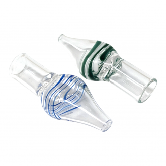 2.5" Dual Color Swirl Light Bulb Chillum Hand Pipe - (Pack of 6) [JA468]