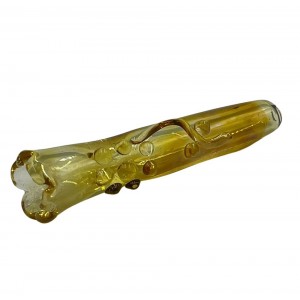 3" Gold Fumed Flower Bowl Chillum Hand Pipe - (Pack of 5) [JA473]