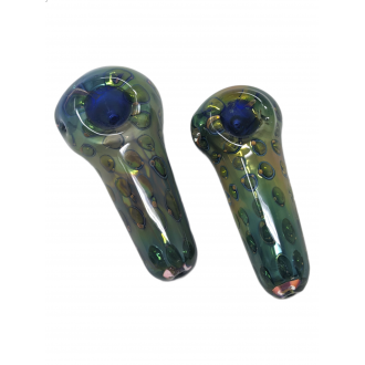 4" Double Tube Air Trap Art Hand Pipe - (Pack of 2) [SJN18]