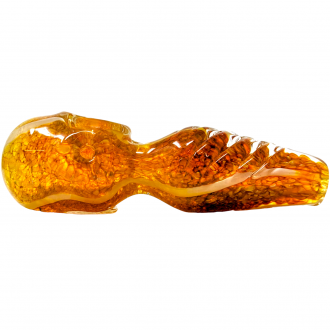 4.5" Gold Fumed & Frit Twistacular Rod Hand Pipe - 2Pk [STJ125]