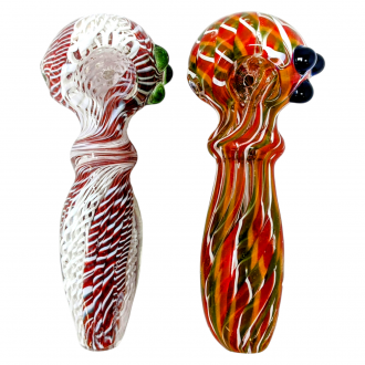 4" Curlorama Art Solo Rim Hand Pipe - 2Pk [STJ127]