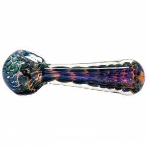 4" Silver Fumed Air Trap Bubble Spoon Hand Pipe - (Pack of 2) [STJ64]