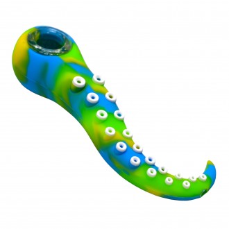 4.5" Tentacle Style Silicone Hand Pipe - Assorted