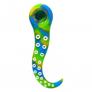 4.5" Tentacle Style Silicone Hand Pipe - Assorted