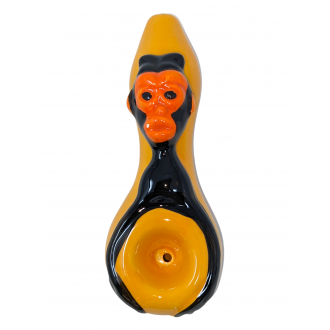 4.7" Monkey Art Ceramic Hand Pipe [WSG006]