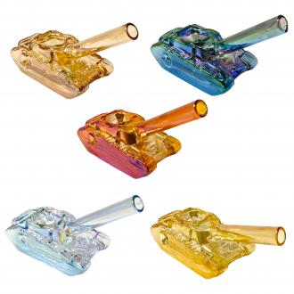 4" Electroplated Tanktastic Hand Pipe - Assorted [WSG1252]