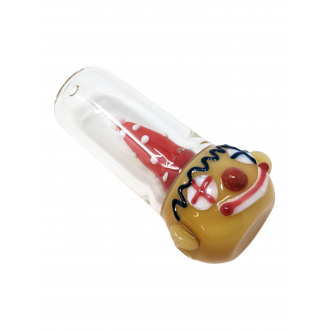 3.9" USA Colored Capsule Shape With Clown Design Hand Pipe [WSG359]