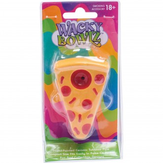 3.5" Pizza Slice Ceramic Pipe - Wackly Bowlz [CP106]