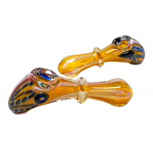 4" Gold Fumed Work Single Ring Hand Pipe - (Pack of 2) [YT22]