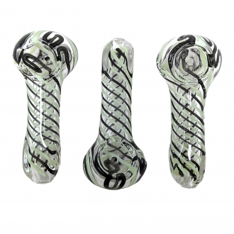 3" Slyme Rod Swirl Art Hand Pipe - 5pk [ZD41]