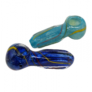 3" Frit  Art Squire Body Spoons Hand Pipe - (Pack of 5) [ZD56]