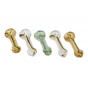 3" Twisted Rod Art Flat Mouth Piece Hand Pipe (Pack of 5) [ZD65]