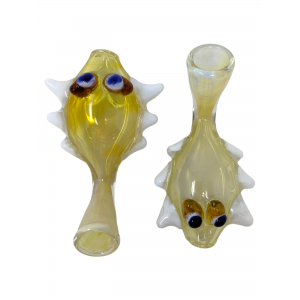 3.5" Spiked Fish Chillum Hand Pipe - (Pack of 2) [ZN13]