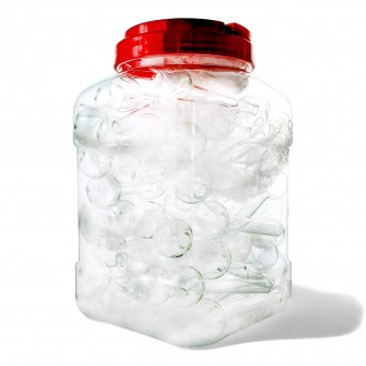 4" Clear Oil Burner 90-Ct Jar [4OB90JAR]