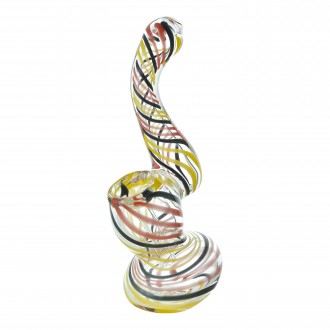 4.5" Assorted Design Inside Out Fumed Bubbler Hand Pipe - 14Ct JAR