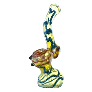 5.5" Assorted Design Bubbler Hand Pipe - 15ct Jar