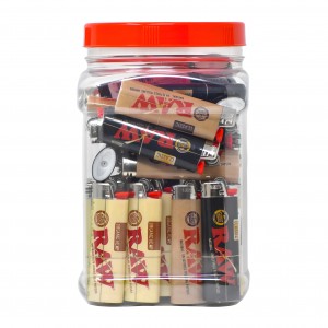 Raw Bic Lighter - Assorted Designs - 50ct Jar