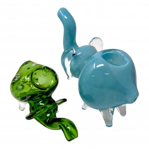 3" Mini Elephant Hand Pipe - 17ct Jar [JAR-XALEM17]