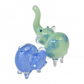 3" Mini Elephant Hand Pipe - 22Ct Jar