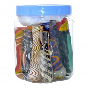 Pipe Panorama Assorted Design Chillum Hand Pipes - 15ct JAR [JAR15CHP]