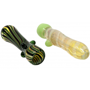 3.5" US-Made Assorted Design Chillum - (Jar of 15) [JAR15RKP]