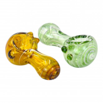 2.5" Assorted Color Tube Spiral Art Hand Pipe - 20Ct JAR