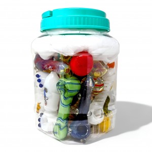 4” Premium Pleasure Assorted Hand Pipe - 24ct JAR [JAR24PHP]