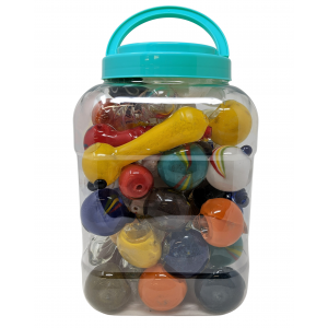 4" Assorted Design Hand Pipes - Jar (Display of 30) [JAR30HP4]