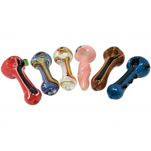 3" Assorted Design Hand Pipes Jar - (Display of 35) [JAR35HP3]