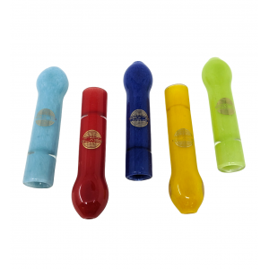 On Point Glass Assorted Frit Logo Chillum - (Jar of 10) [JARCC10CT]