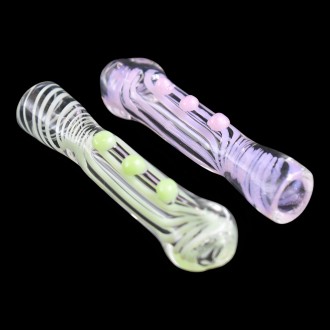 3" Spiral Art Chillum Hand Pipe - 18CT JAR